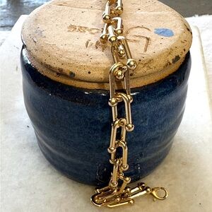 Chunky Gold Chain Bracelet -Adjustable!